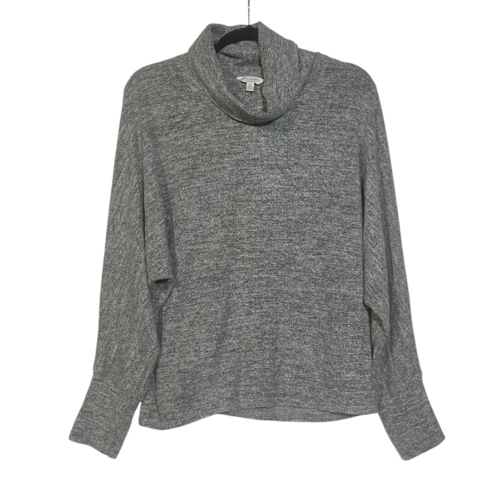 Lucky Brand Cowl Neck Sweater Dolman Sleeve Size Small Grey Cozy Super Soft